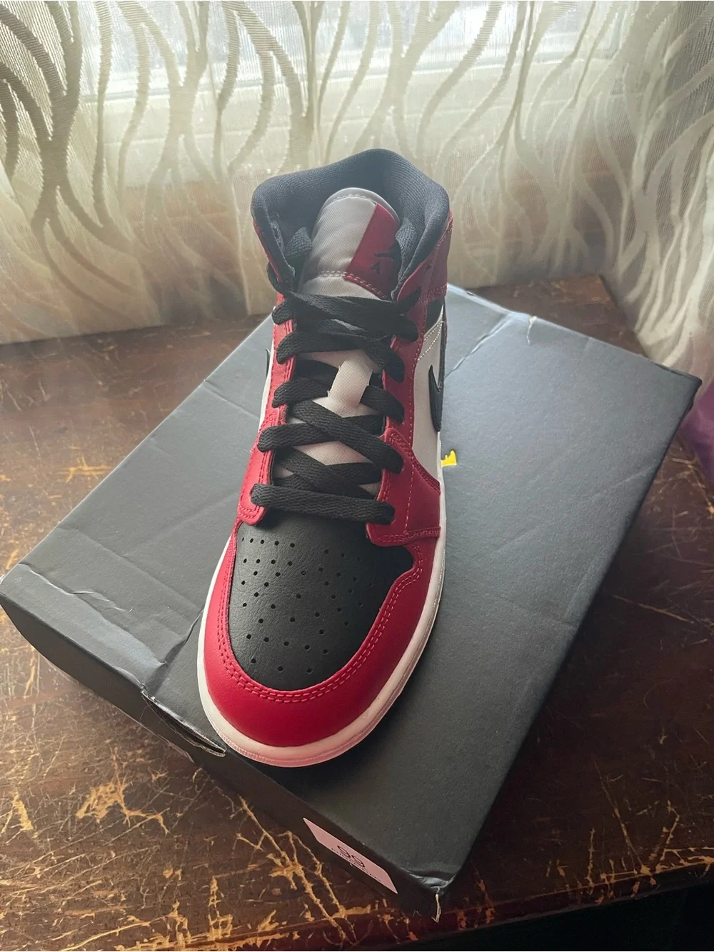 Jordan Kids Red, Black & White High-Top Sneakers